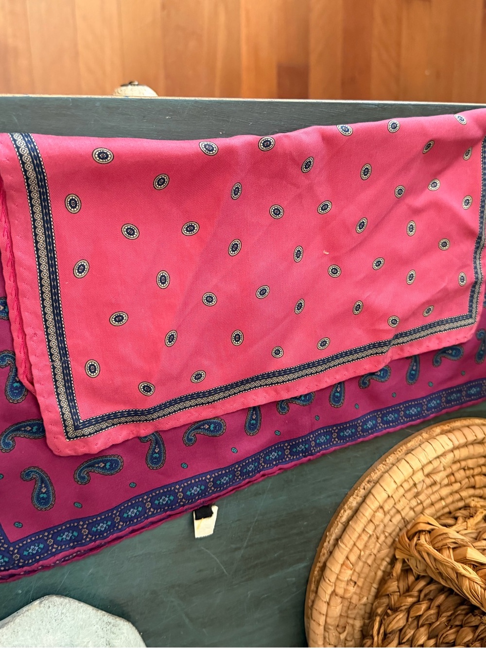 Pink and Magenta 100% Silk Pocket squares for suit-wearing, Two Classic paisley